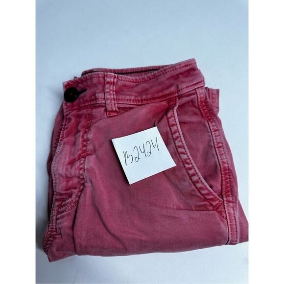 American Eagle Shorts Mens Red/Pink Sz 26 Longer Length Chino Zip Pockets Cotton - Picture 9 of 9